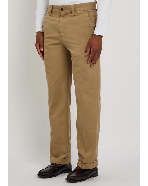 Gant Natural Yale Straight-Leg Cotton-Twill Chinos for men