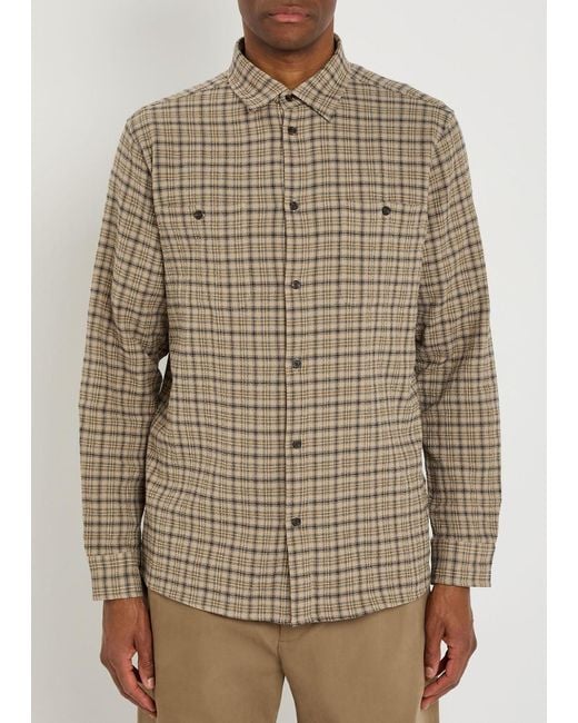 Les Deux Brown John Checked Woven Shirt for men