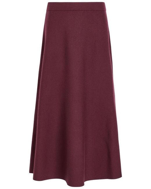 Jonathan Simkhai Purple Cassie Close-Knit Wool Maxi Skirt