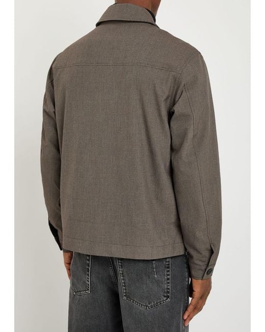 Wax London Brown Eldon Houndstooth Jacket for men