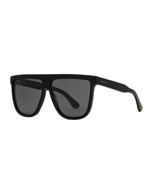 Gucci Black Flat Top Sunglasses for men