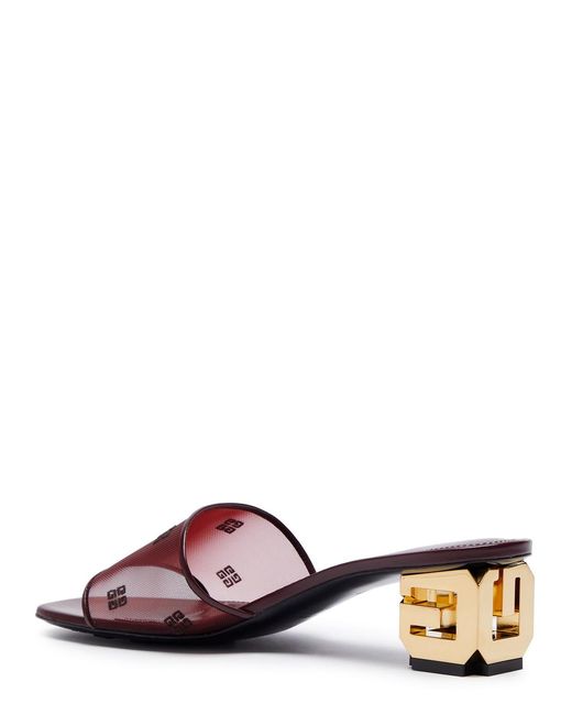 Givenchy Brown G-cube 45 Mesh Mules