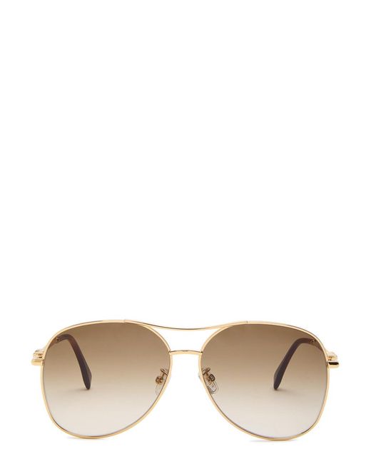 Fendi Natural Aviator-Style Sunglasses