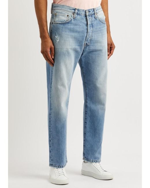 Acne Blue 2003 Distressed Straight-leg Jeans for men