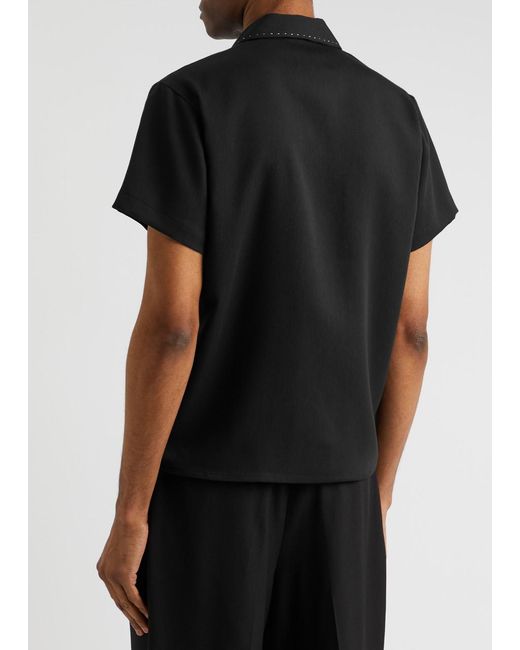 Second Layer Black Avenue Woven Shirt for men