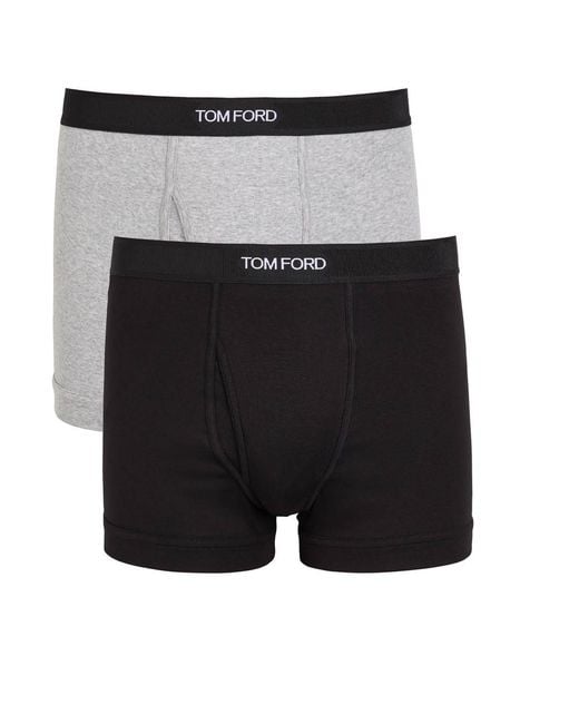 Tom Ford Black Stretch-Cotton Boxer Briefs for men