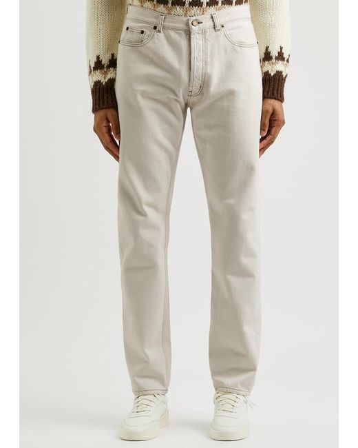 Saint Laurent White Slim-leg Jeans for men