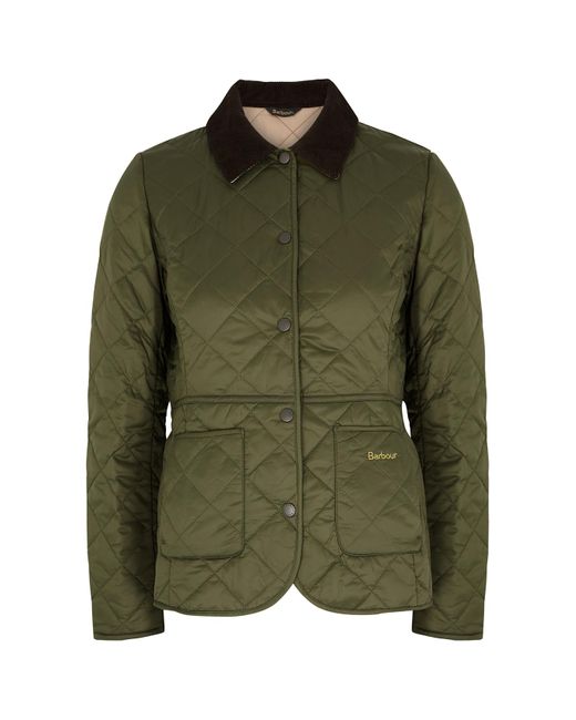 Barbour Green Deveron Quilted Shell Jacket