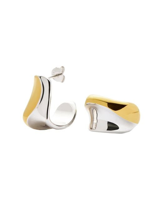 Missoma Metallic Sculptural Molten Medium Hoop Earrings