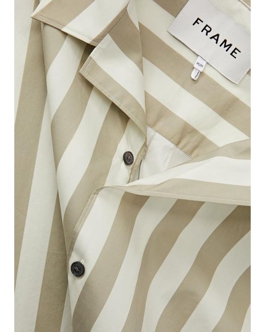 FRAME White Striped Cotton Shirt for men