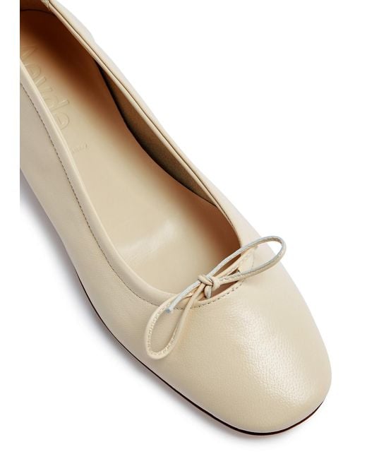Aeyde White Delfina Leather Ballet Flats