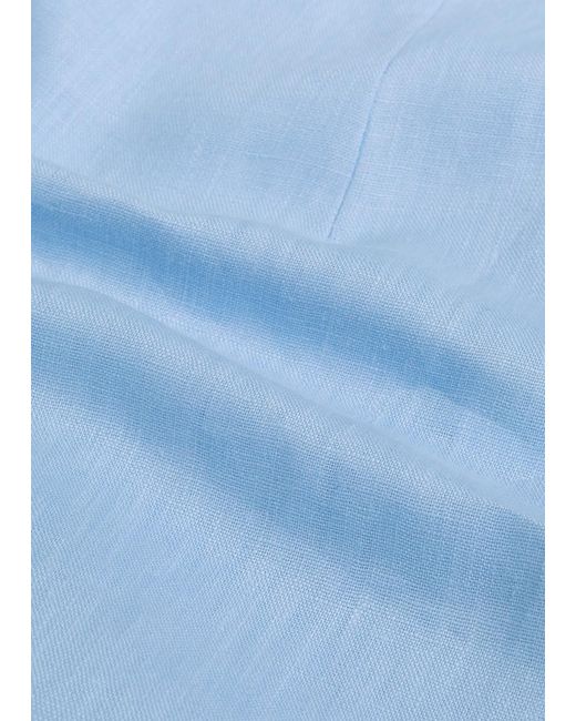 Faithfull The Brand Blue Syna Wide-Leg Linen Trousers