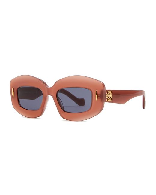 Loewe Red Oversized Oval-frame Sunglasses