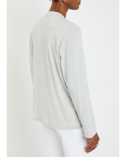 Skims White Long Sleeve Modal-Blend T-Shirt
