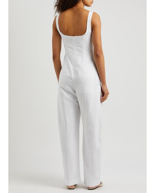 Stella McCartney White Wide-leg Corset Jumpsuit