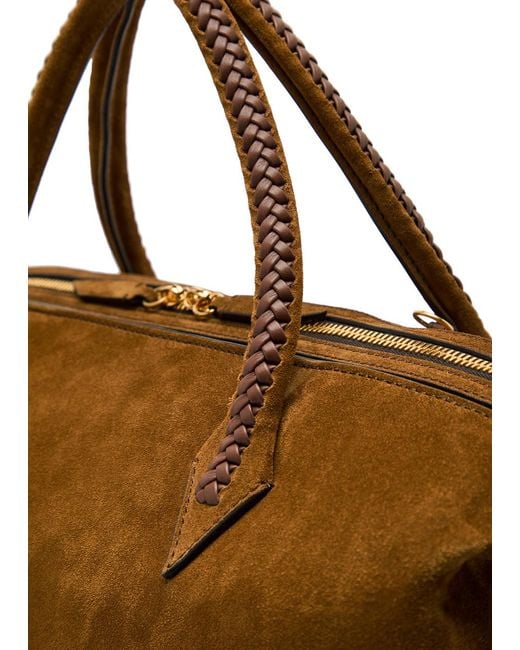Metier Brown Vérité City Suede Top Handle Bag