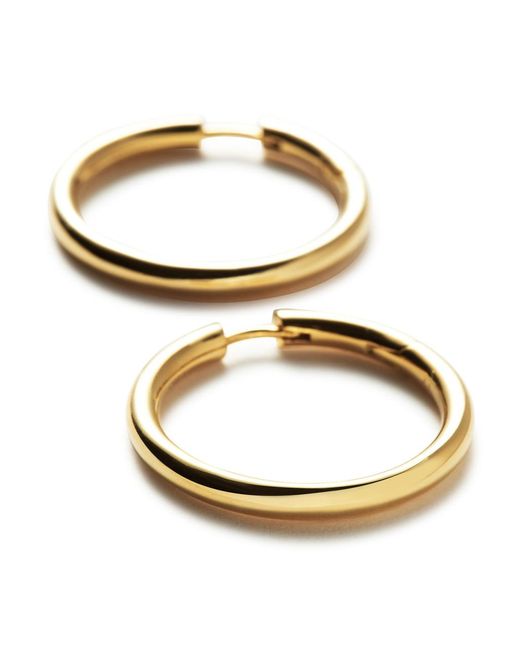 Missoma Metallic Tunnel Large 18kt -plated Hoop Earrings