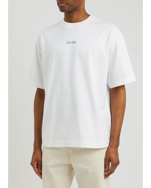 Axel Arigato White Sketch Logo-Print Cotton T-Shirt for men