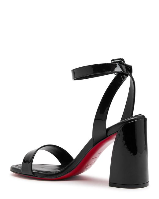 Christian Louboutin Black Miss Sabina 85 Patent Leather Sandals