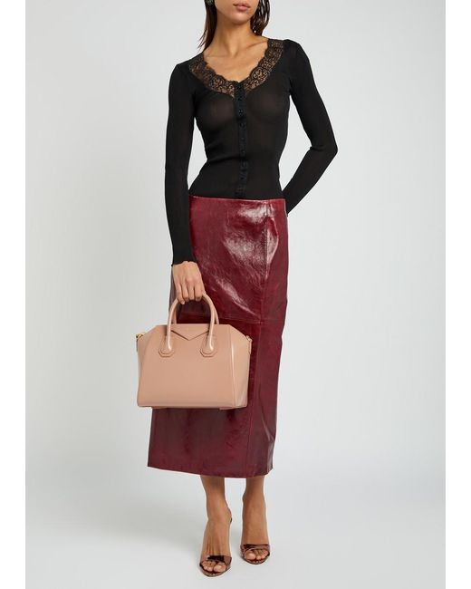 Givenchy Natural Antigona Small Leather Top Handle Bag