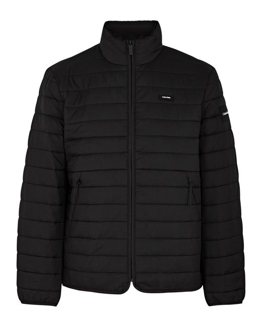 Calvin Klein Black Quilted Shell Jacket for men