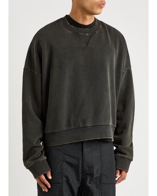 Entire studios Black Faded Cotton Sweatshirt for men
