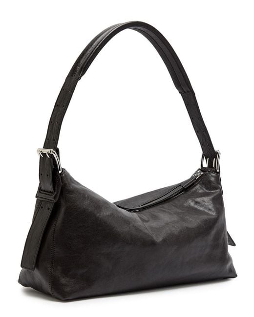 Lemaire Black Belted Baguette Leather Shoulder Bag
