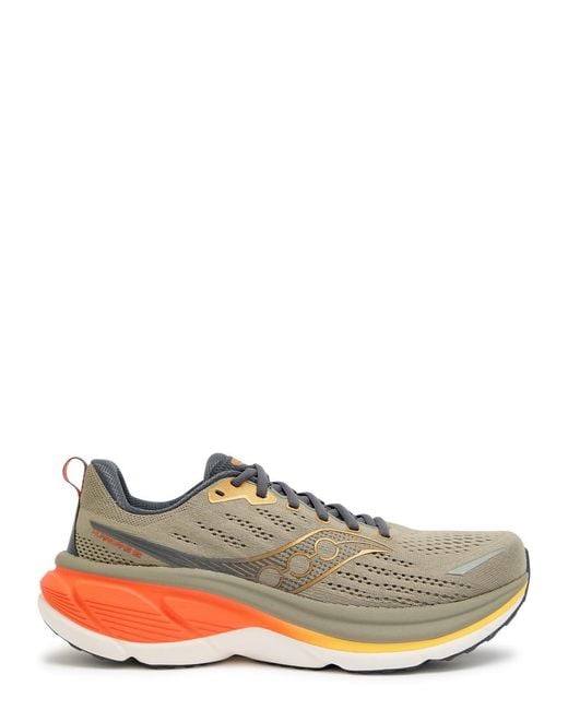 Saucony Green Hurricane 25 Mesh-Knit Sneakers for men