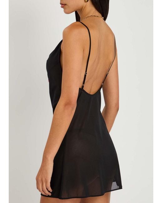 Leslie Amon Black Bondi Born Gera One-Piece Designer Swimsuit, M