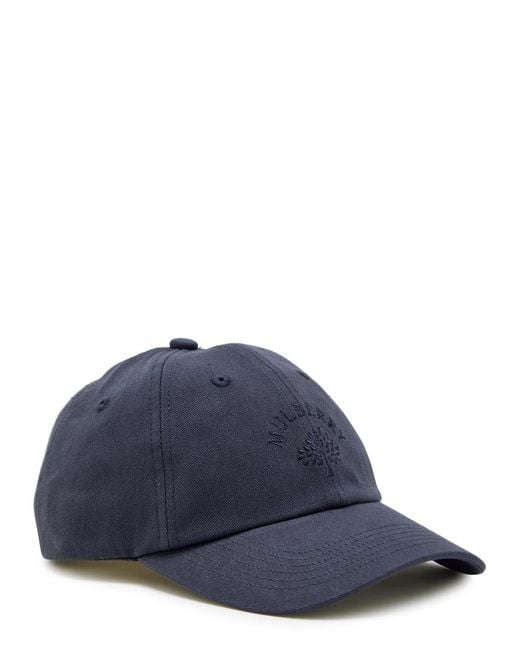 Mulberry Blue Logo-Embroidered Cotton Cap for men