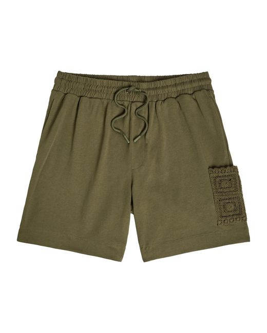 CHE Green Inigo Crot And Jersey Shorts for men