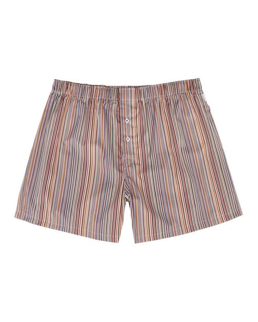 Paul Smith Multicolor Striped Cotton Boxer Shorts for men