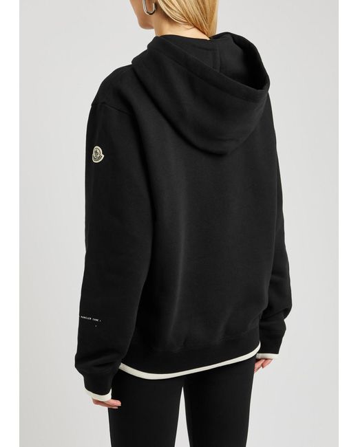 Moncler Black 7 Frgmt Logo Hooded Cotton Sweatshirt