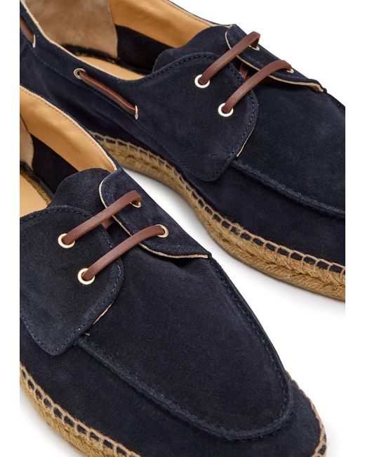 Castaner Blue Nemo T Suede Espadrille Loafers for men