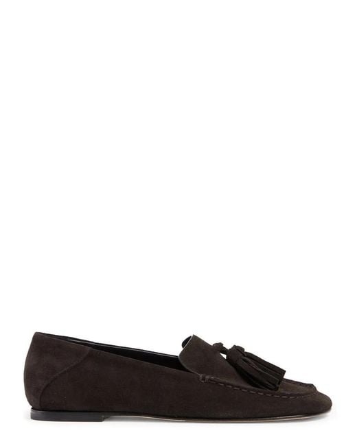 Dear Frances Black Drew Tassel Suede Loafers