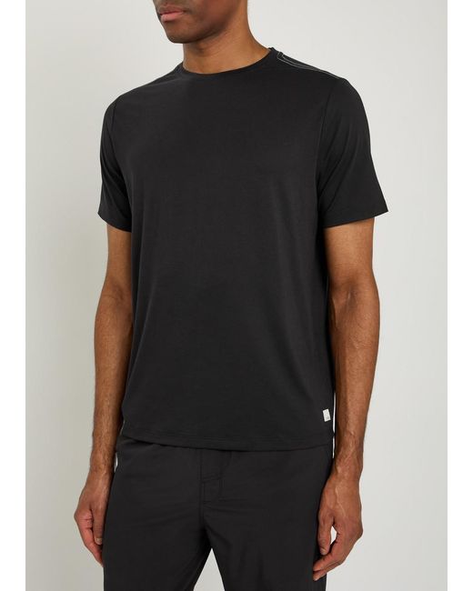 vuori Black Current Tech Jersey T-Shirt for men