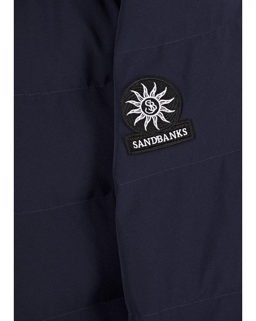 Sandbanks Blue Banks Quilted Shell Jacket for men