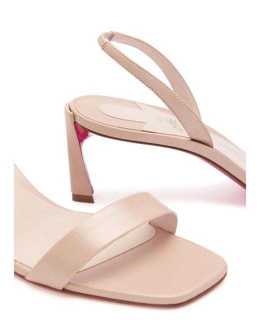 Christian Louboutin Pink Condora 55 Leather Slingback Sandals