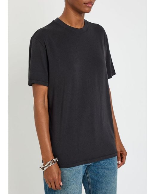 Skims Black Short Sleeve Modal-Blend T-Shirt
