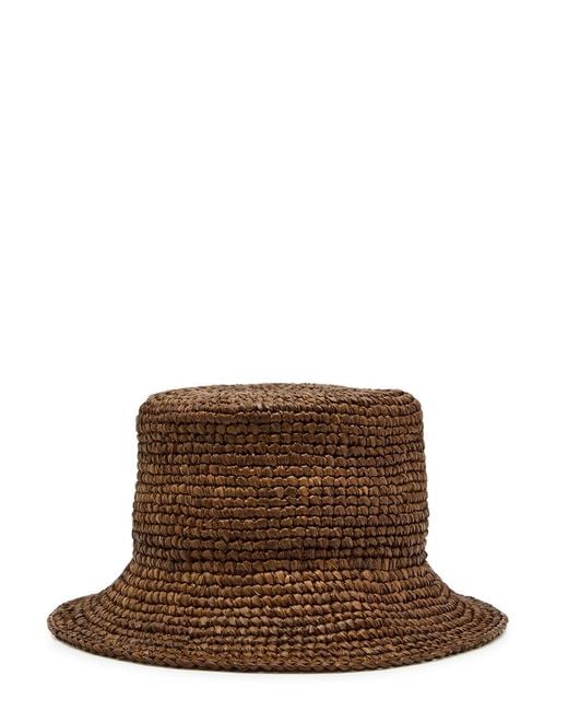 Vivienne Westwood Brown Orb Raffia Bucket Hat