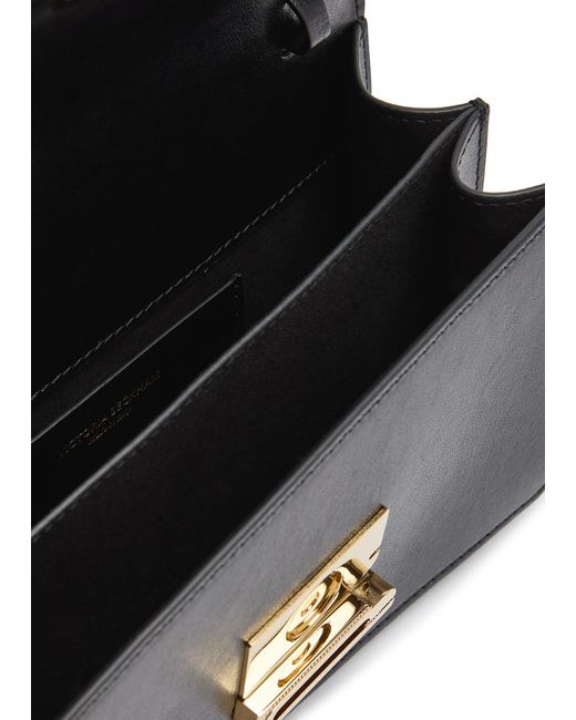 Victoria Beckham Black Dorian Mini Grained-Leather Top Handle Bag