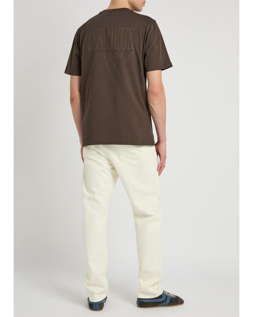 Les Deux Brown Ben Goods Logo-Print Cotton T-Shirt for men
