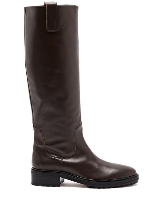 Aeyde Brown Henry Knee-high Leather Boots