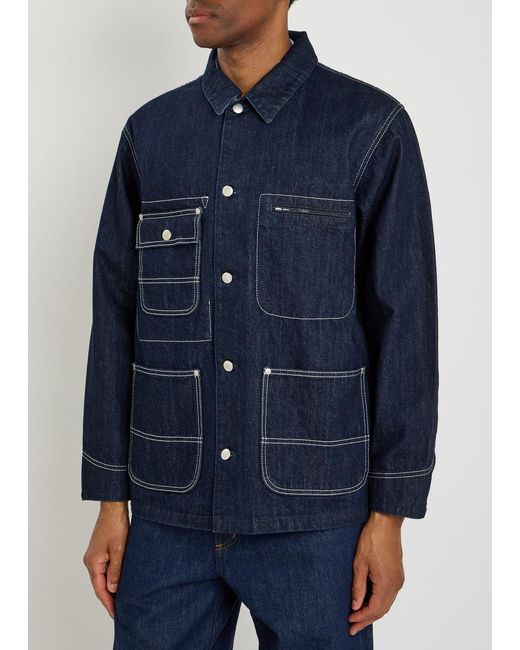 vowels Blue Patch Pocket Denim Jacket for men