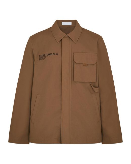 Helmut Lang Brown Logo Cotton-Blend Jacket for men