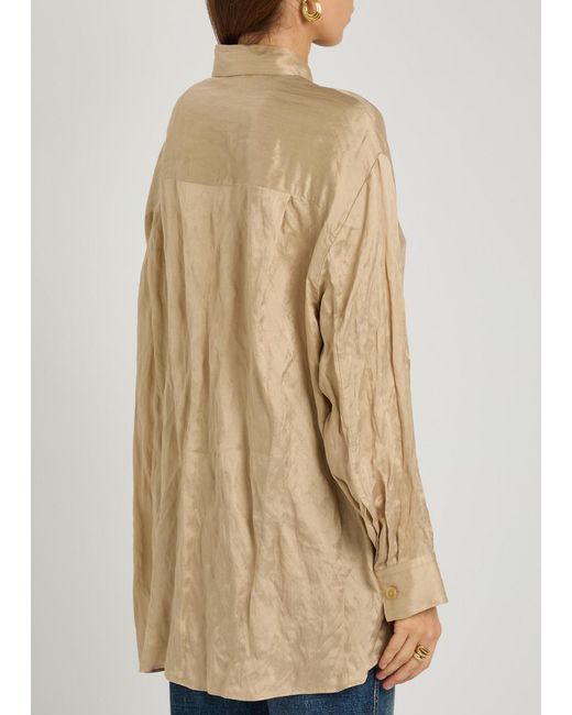 Khaite Natural Goya Creased Woven Shirt