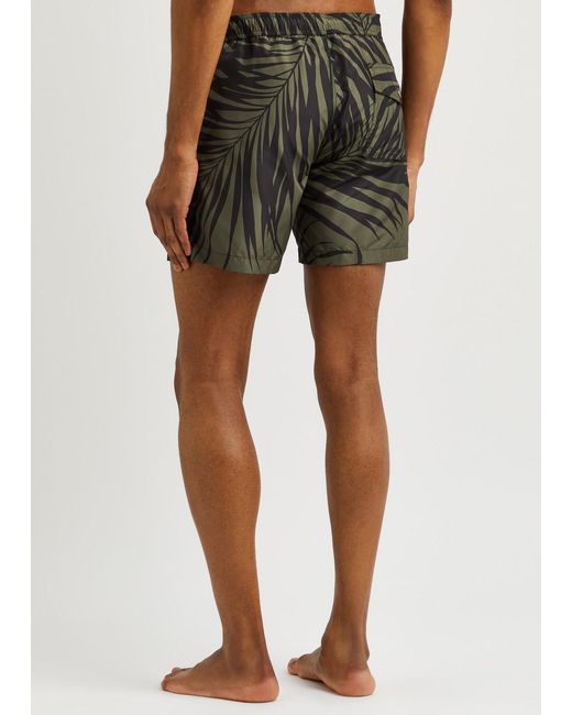 Moncler Gray Printed Shell Swim Shorts for men