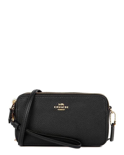 COACH Kira Black Leather Crossbody Bag Lyst