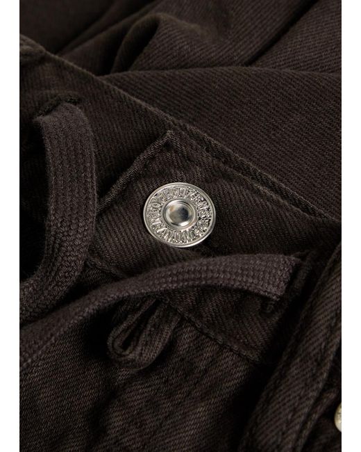 Citizens of Humanity Black Brynn Drawstring Wide-Leg Jeans