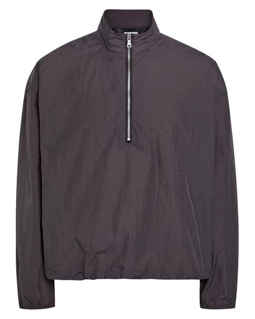 MKI Miyuki-Zoku Gray Hyperlight Half-Zip Shell Jacket for men